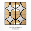 Silver & Gold Mirror Wall Panels 6pcs - Acoustic Wall Panels UK