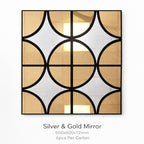 Silver & Gold Mirror Wall Panels 6pcs - Acoustic Wall Panels UK