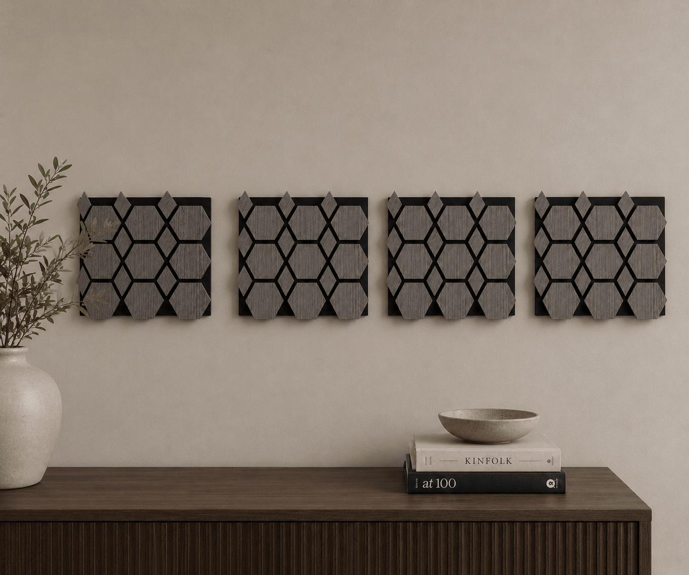 Black Apricot Premium Acoustic Panels - 8 Panels per pack - Acoustic Wall Panels UK