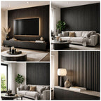 Black Oak Premium Acoustic Slat Panels - Acoustic Wall Panels UK