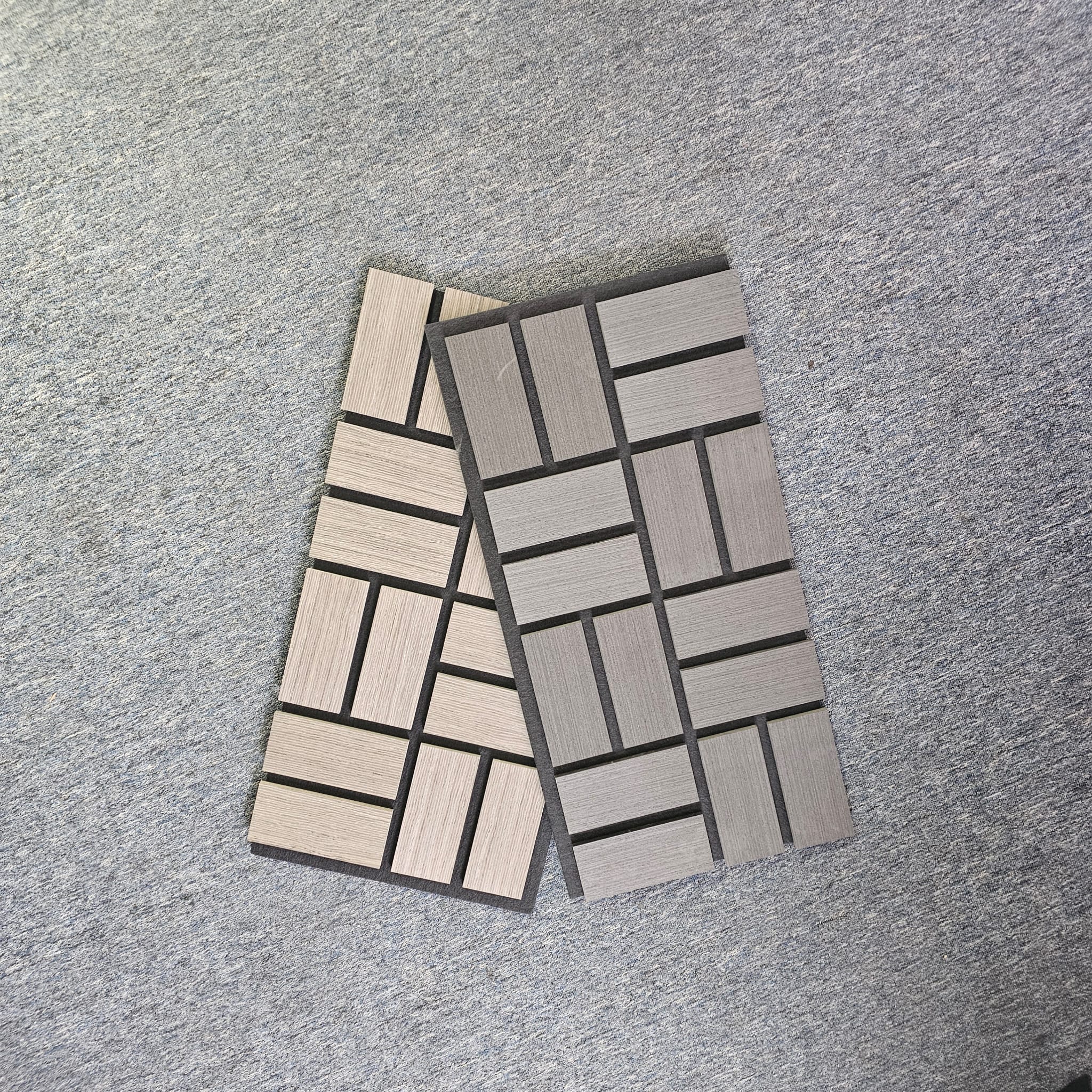 Decorative Acoustic Wall Panels | Wood Veneer & Mirror | Pack of 6 or 8 - Acoustic Wall Panels UK