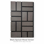 Black Apricot Wood Veneer Acoustic Panels - Acoustic Wall Panels UK
