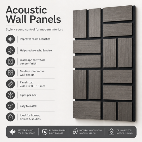 side profile of 3D brick-block acoustic panel showing layered depth