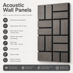 Decorative Acoustic Wall Panels | Wood Veneer & Mirror | Pack of 6 or 8 - Acoustic Wall Panels UK