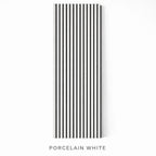 Porcelain White Premium Acoustic Slat Panels - Acoustic Wall Panels UK