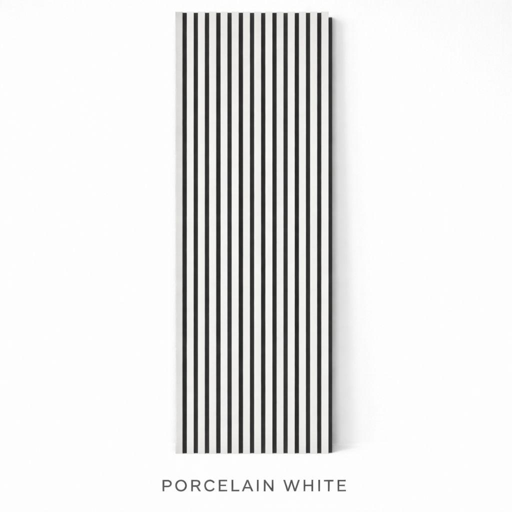Porcelain White Premium Acoustic Slat Panels - Acoustic Wall Panels UK