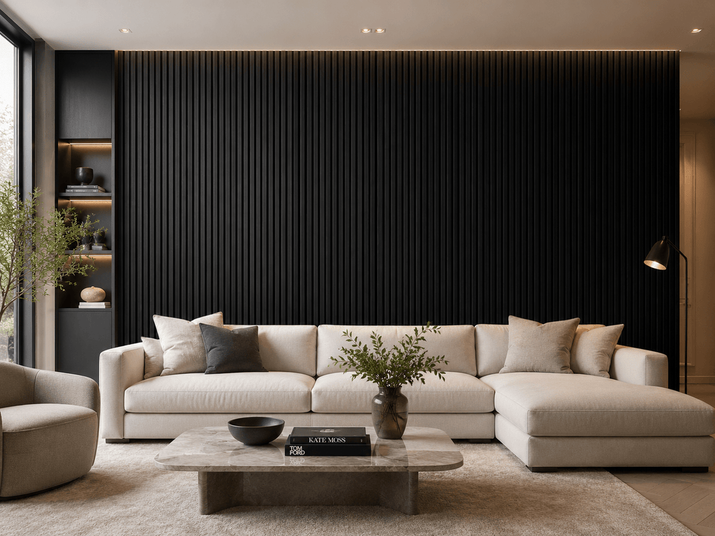 Black Oak Premium Acoustic Slat Panels - Acoustic Wall Panels UK