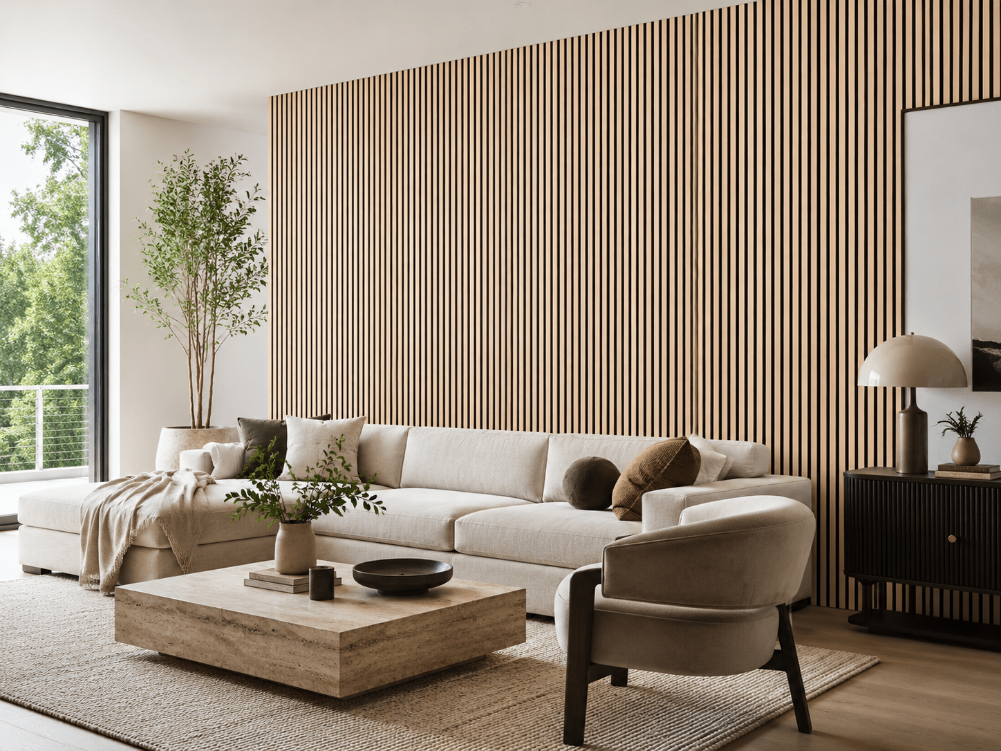 White Oak Premium Acoustic Slat Panels - Acoustic Wall Panels UK