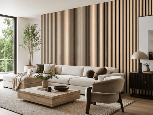 White Oak Premium Acoustic Slat Panels - Acoustic Wall Panels UK