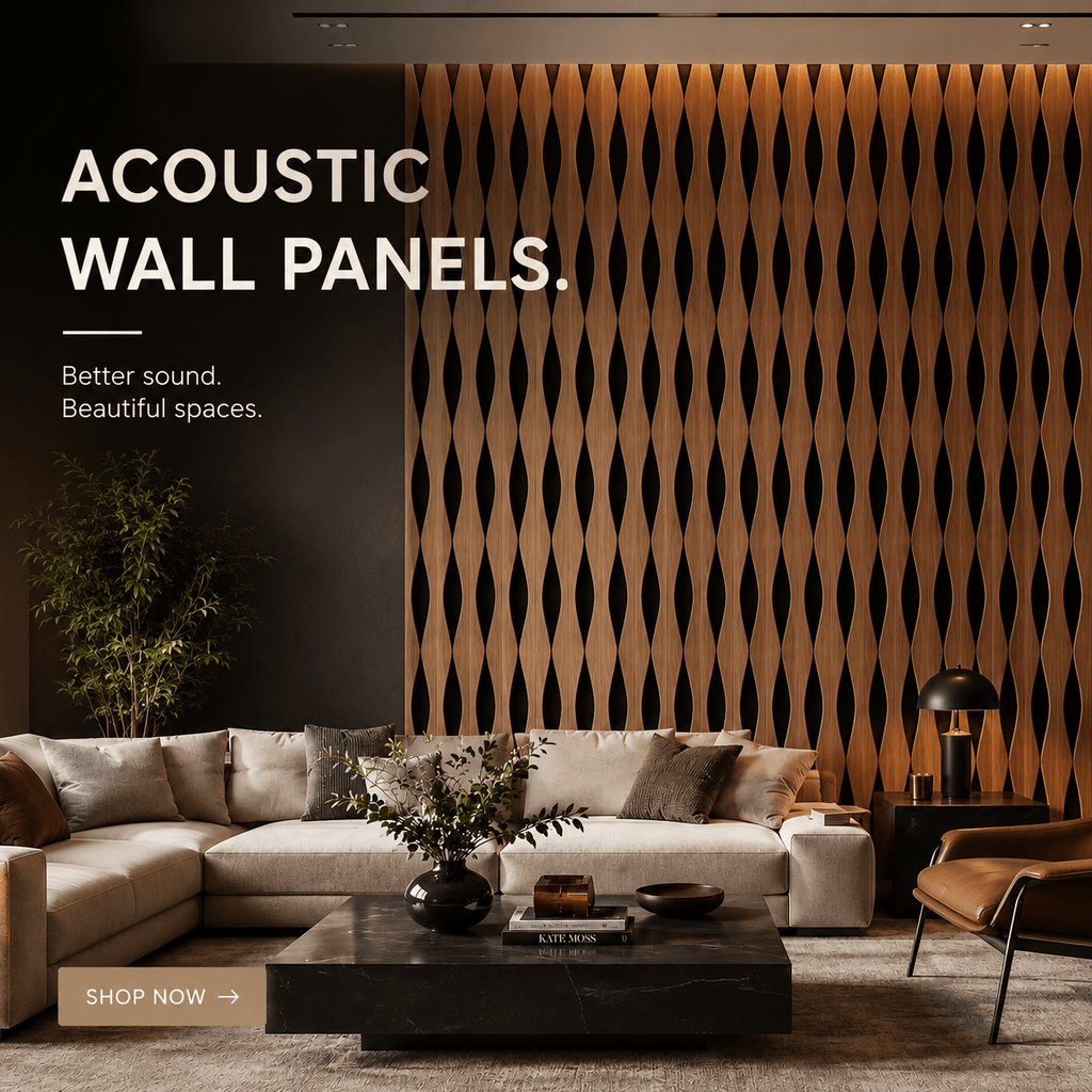 Limited Edition Walnut Veneer - Acoustic Wall Panels UK