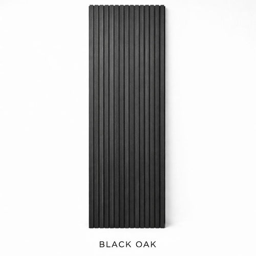black oak acoustic slat panel dimensions, 2.4m by 0.6m