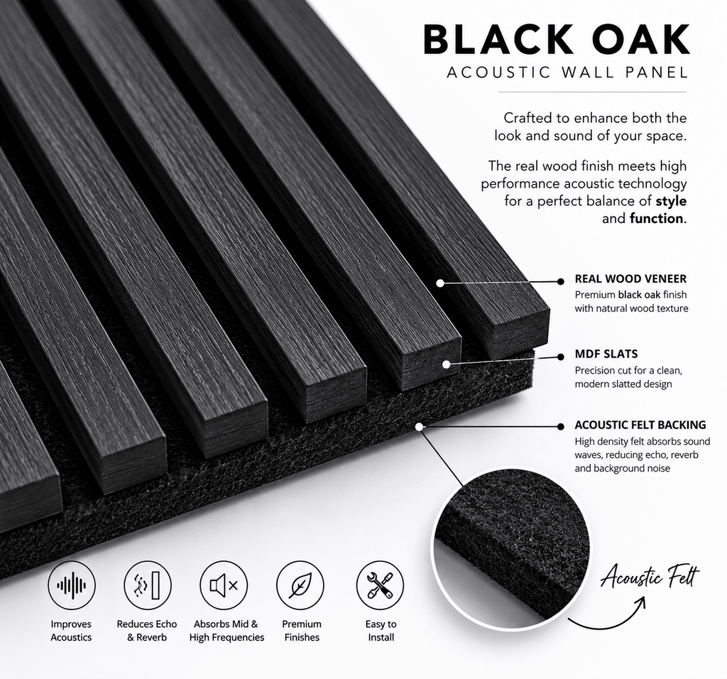 Black Oak - Acoustic Wall Panels UK