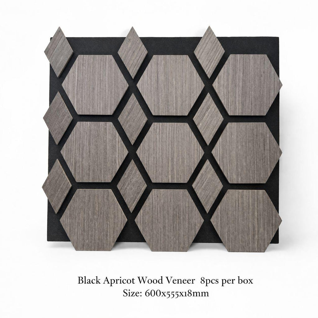 Decorative Acoustic Wall Panels | Wood Veneer & Mirror | Pack of 6 or 8 - Acoustic Wall Panels UK