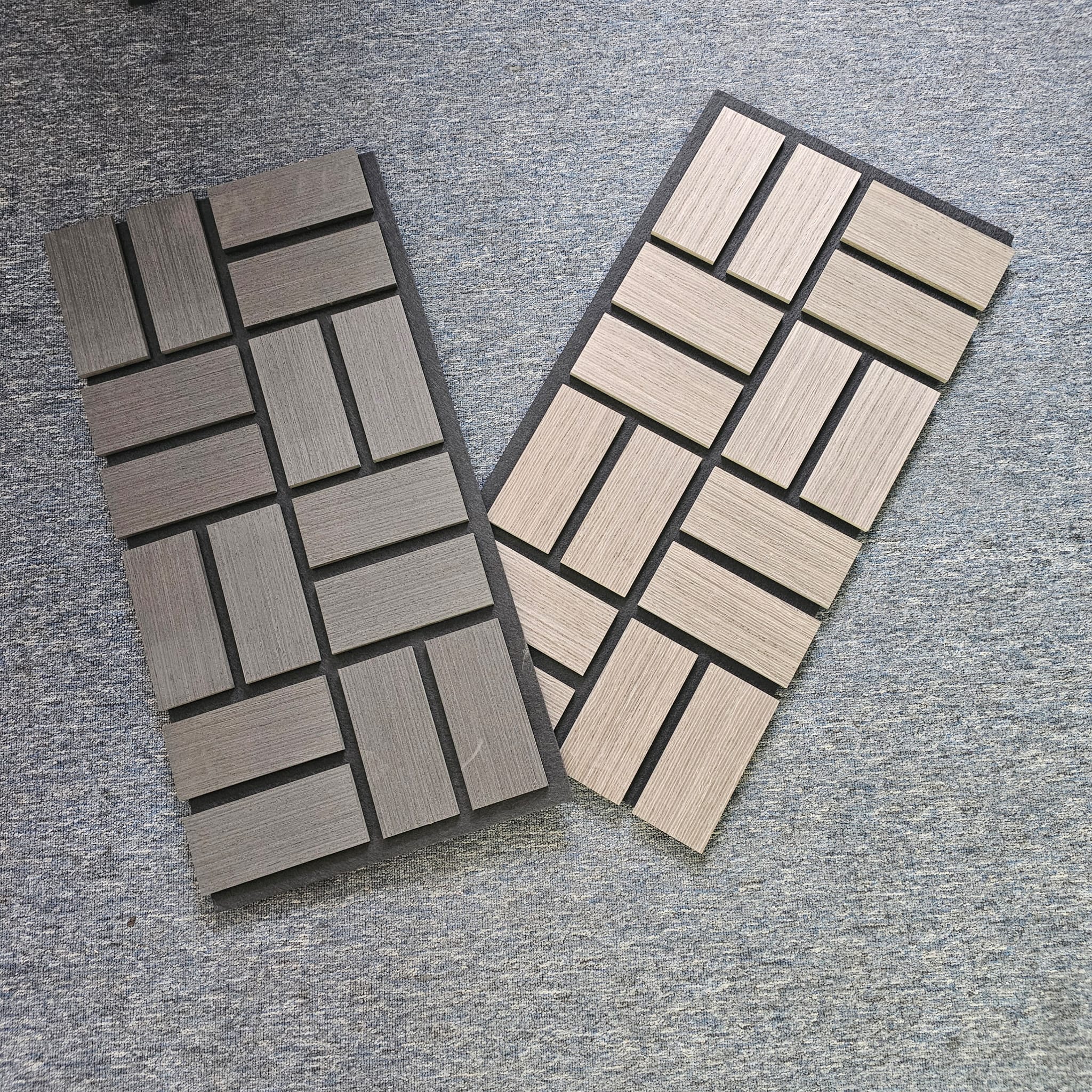 Decorative Acoustic Wall Panels | Wood Veneer & Mirror | Pack of 6 or 8 - Acoustic Wall Panels UK