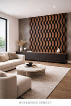 Rosewood Veneer Premium Acoustic Slat Panels - Acoustic Wall Panels UK