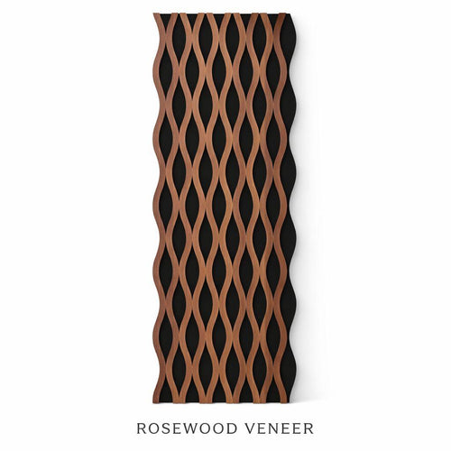 Rosewood Veneer Premium Acoustic Slat Panels - Acoustic Wall Panels UK