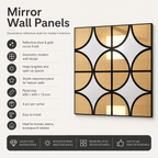 Silver & Gold Mirror Wall Panels 6pcs - Acoustic Wall Panels UK