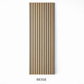 Beige PVC Acoustic Slat Panels - Durable, Moisture - Resistant Sound Absorbing Wall Panels - Acoustic Wall Panels UK