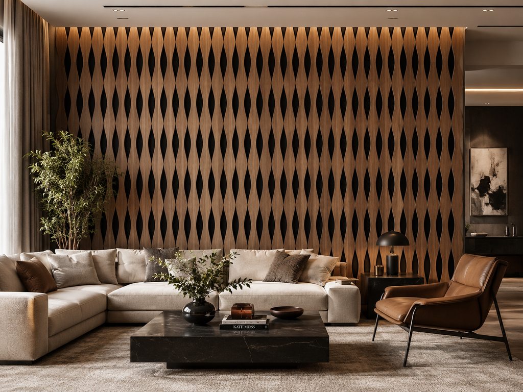 Rosewood Veneer Premium Acoustic Slat Panels