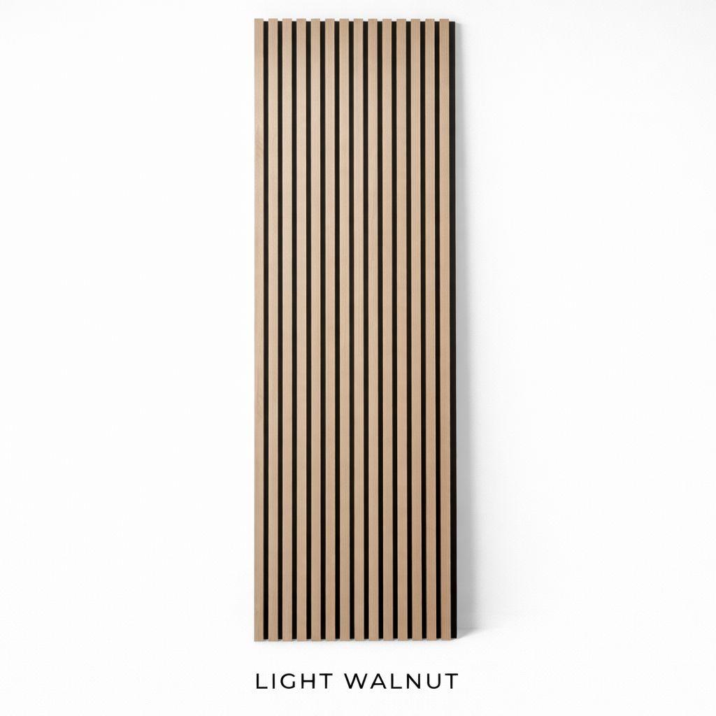 Walnut Wood Premium Acoustic Slat Panels - Acoustic Wall Panels UK